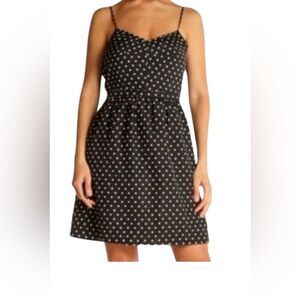 J crew spaghetti strap polka dot dress w pockets